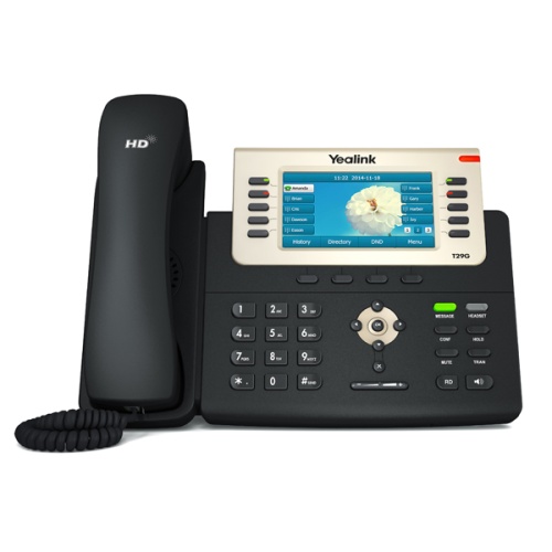 SIP-T29G SIP-телефон, цветной экран, 16 аккаунтов, BLF, PoE, GigE